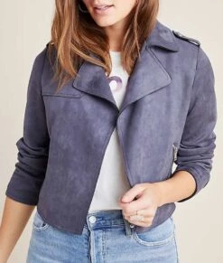 13 Reasons Why S04 Jessica Davis Grey Moto Jacket -Leather Jacket Store 13 Reasons Why S04 Jessica Davis Grey Moto Jacket