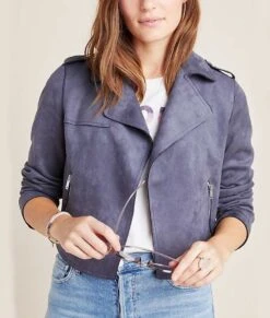13 Reasons Why S04 Jessica Davis Grey Moto Jacket