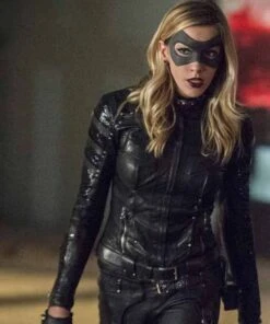 Black Canary Katie Cassidy Jacket -Leather Jacket Store Arrow Black Canary Leather Jacket