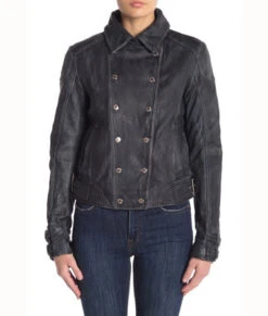 Arrow S07 E13 Dinah Drake Studded Leather Jacket -Leather Jacket Store Arrow S07 Dinah Jacket