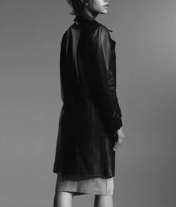 Arrow S08 Dinah Drake Trench Coat -Leather Jacket Store Arrow Season 08 Black Trench Coat