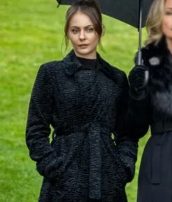 Arrow S08 Thea Queen Textured Coat -Leather Jacket Store Arrow Season 08 Willa Holland Black Textured Coat