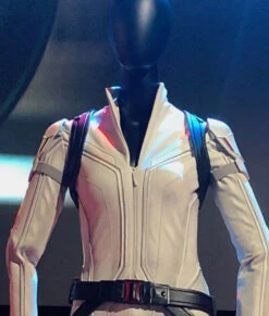 Black Widow White Jacket -Leather Jacket Store Black Widow White Leather Jacket