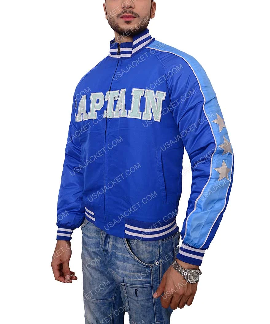 Captain Boomerang Blue Bomber Jacket 3 Captain Boomerang Blue Bomber Jacket - Image 3