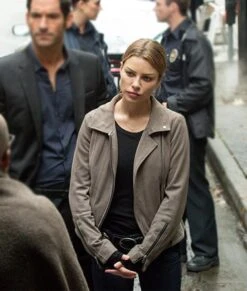 Lucifer Chloe Decker Grey Leather Jacket -Leather Jacket Store Chloe Grey Leather jacket 1