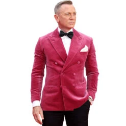 Daniel Craig Pink Tuxedo -Leather Jacket Store Daniel Craig Pink Jacket