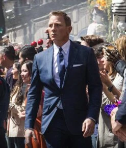James Bond Spectre Windowpane Suit -Leather Jacket Store Daniel Craig Spectre Windowpane Suit
