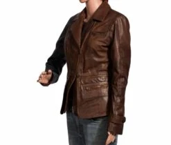 Julie Benz Defiance Blue Sleeves Jacket -Leather Jacket Store Defiance Leather Jacket