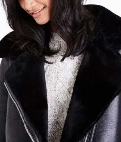 Dodge Lock & Key Leather Jacket -Leather Jacket Store Dodge Lock Key Echo Shearling Leather Jacket