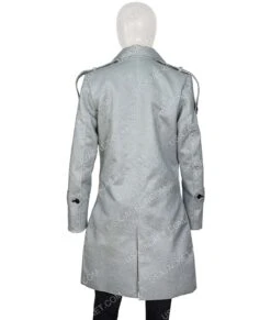 Dynasty S03 Fallon Carrington Silver Metallic Coat -Leather Jacket Store Dynasty S03 Elizabeth Gillies Silver Metallic Coat