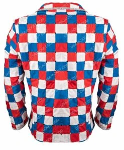 Leather Jacket Store -Leather Jacket Store Elton John Rocketman Checked Blazer