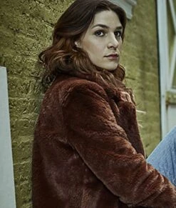 Dispatches From Elsewhere Simone Jacket -Leather Jacket Store Eve Lindley Brown Shearling Dispatches From Elsewhere Jacket