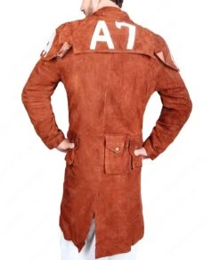 Destructive A7 Mens Brown Suede Duster Coat -Leather Jacket Store Fallout NCR Ranger Brown Suede Duster Coat