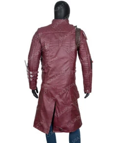 GotG 2 Michael Rooker Yondu Coat -Leather Jacket Store Guardians Of The Galaxy Vol 2 Maroon Trench Coat 1