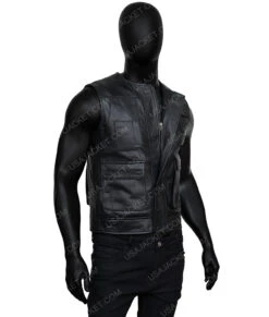 Star Wars: A New Hope Han Solo Vest -Leather Jacket Store Han Solo Star Wars A New Hope Harrison Ford Black Leather Vest