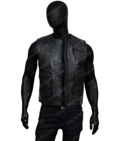 Star Wars: A New Hope Han Solo Vest -Leather Jacket Store Han Solo Star Wars A New Hope Harrison Ford Black Vest