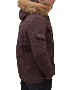 Han Solo Hoth Parka Jacket -Leather Jacket Store Hoth Parka Brown Fur Hooded Jacket
