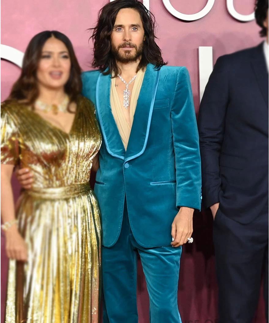 House Of Gucci Jared Leto Blue Blazer 2 House Of Gucci Jared Leto Blue Blazer - Image 2