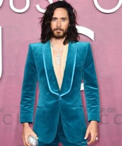 House Of Gucci Jared Leto Blue Blazer