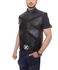 X Men Origins Wolverine Leather Vest 6 X Men Origins Wolverine Leather Vest -Leather Jacket Store Hugh Jackman X Men Origins Wolverine Black Leather Vest
