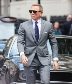 James Bond No Time To Die Grey Suit -Leather Jacket Store James Bond No Time To Die Grey Suit