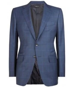 James Bond Spectre Windowpane Suit -Leather Jacket Store James Bond Spetre Blue Windowpane Suit