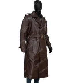 John Shaft 1971 Brown Leather Coat -Leather Jacket Store John Shaft 1971 Brown Leather Coat