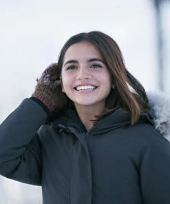 Let It Snow Isabela Moner Coat With Hood -Leather Jacket Store Let It Snow Isabela Moner Fur Hooded Coat