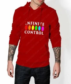 Infinite Control Stone Power Hoodie -Leather Jacket Store Mens Infinite Control Stone Power Red Hoodie