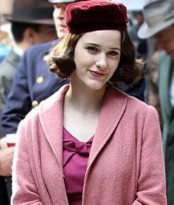 The Marvelous Mrs. Maisel Miriam Maisel Pink Coat -Leather Jacket Store Midge Maisel Pink Long Coat