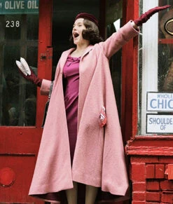 The Marvelous Mrs. Maisel Miriam Maisel Pink Coat -Leather Jacket Store Miriam Maisel The Marvelous Mrs.Maisel Pink Trench Coat