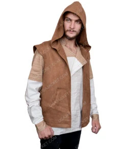 Star Wars: Andor Diego Luna Vest -Leather Jacket Store New Star Wars Andor Diego Luna Cassian Andor Brown Hooded Vest