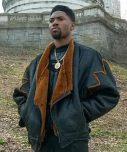 Power Book III Marvin Shearling Leather Jacket