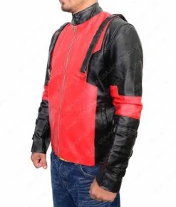 Deadpool Game Jacket -Leather Jacket Store Red And Black Deadpool Gaming Leather Jacket