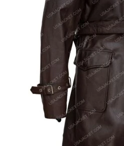 John Shaft 1971 Brown Leather Coat -Leather Jacket Store Richard Roundtree Brown Double Breasted John Shaft Leather Coat