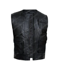 Star Wars: A New Hope Han Solo Vest -Leather Jacket Store Star Wars A New Hope Harrison Ford Black Leather Vest