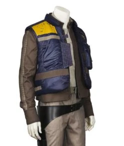 Star Wars Rogue One Captain Cassian Andor Vest -Leather Jacket Store Star Wars Rogue One Captain Cassian Andor Blue Vest