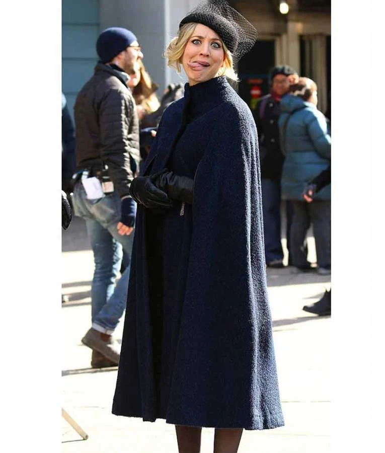 The Flight Attendant Kaley Cuoco Cape Coat 3 The Flight Attendant Kaley Cuoco Cape Coat - Image 3