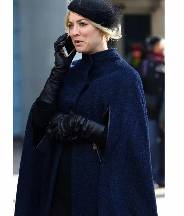 The Flight Attendant Kaley Cuoco Cape Coat 2 The Flight Attendant Kaley Cuoco Cape Coat - Image 2