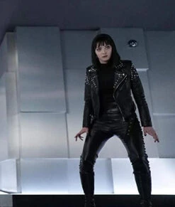 Leather Jacket Store -Leather Jacket Store The Gifted s02 Emma Dumont Studded Jacket