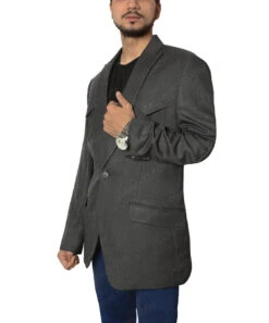Kingsman Agent Champagne Jacket -Leather Jacket Store The Golden Circle Grey Blazer Jacket