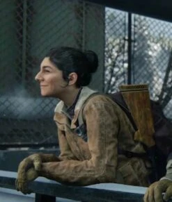 The Last Of Us Part II Dina Brown Leather Jacket -Leather Jacket Store The Last Of Us Part II Dina Brown Leather Jacket With Shearling Collar
