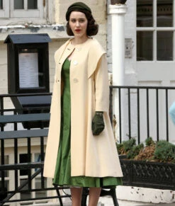 Rachel Brosnahan The Marvelous Mrs. Maisel Coat -Leather Jacket Store The Marvelous Mrs.Maisel Beige Coat