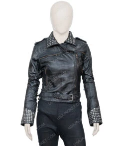 Vis A Vis El Oasis Macarena Ferreiro Leather Jacket -Leather Jacket Store Vis a Vis El Oasis Macarena Ferreiro Leather Studded Jacket