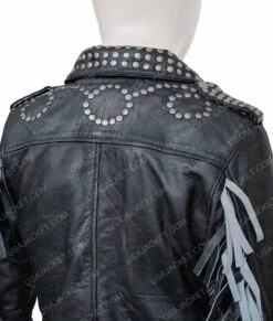 Vis A Vis El Oasis Macarena Ferreiro Leather Jacket -Leather Jacket Store Vis a Vis El Oasis Macarena Ferreiro Studded Leather Jacket