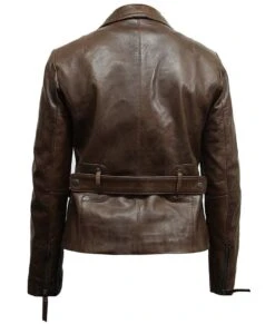 Womens Brown Stylish Blazer Biker Jacket -Leather Jacket Store Womens Brown Leather Blazer Cut Motorcycle Jacket