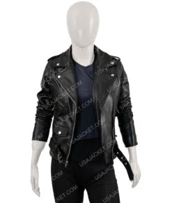 Womens Asymmetrical Black Motorcycle Jacket -Leather Jacket Store Womens Classic Style Motorcycle Black Leather Jacket