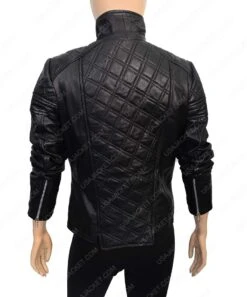 Womens Detailed Stitched Black Motorcycle Jacket -Leather Jacket Store Womens Detailed Stitched Black Biker Leather Jacket