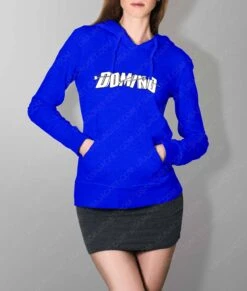 Domino DP2 Hoodie -Leather Jacket Store Womens Domino DP2 Blue Hoodie