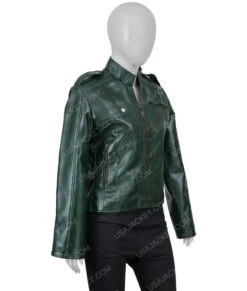 Women’s Green Faux Leather Moto Jacket 8 Women’s Green Faux Leather Moto Jacket -Leather Jacket Store Womens Green Faux Leather Moto Green Jacket